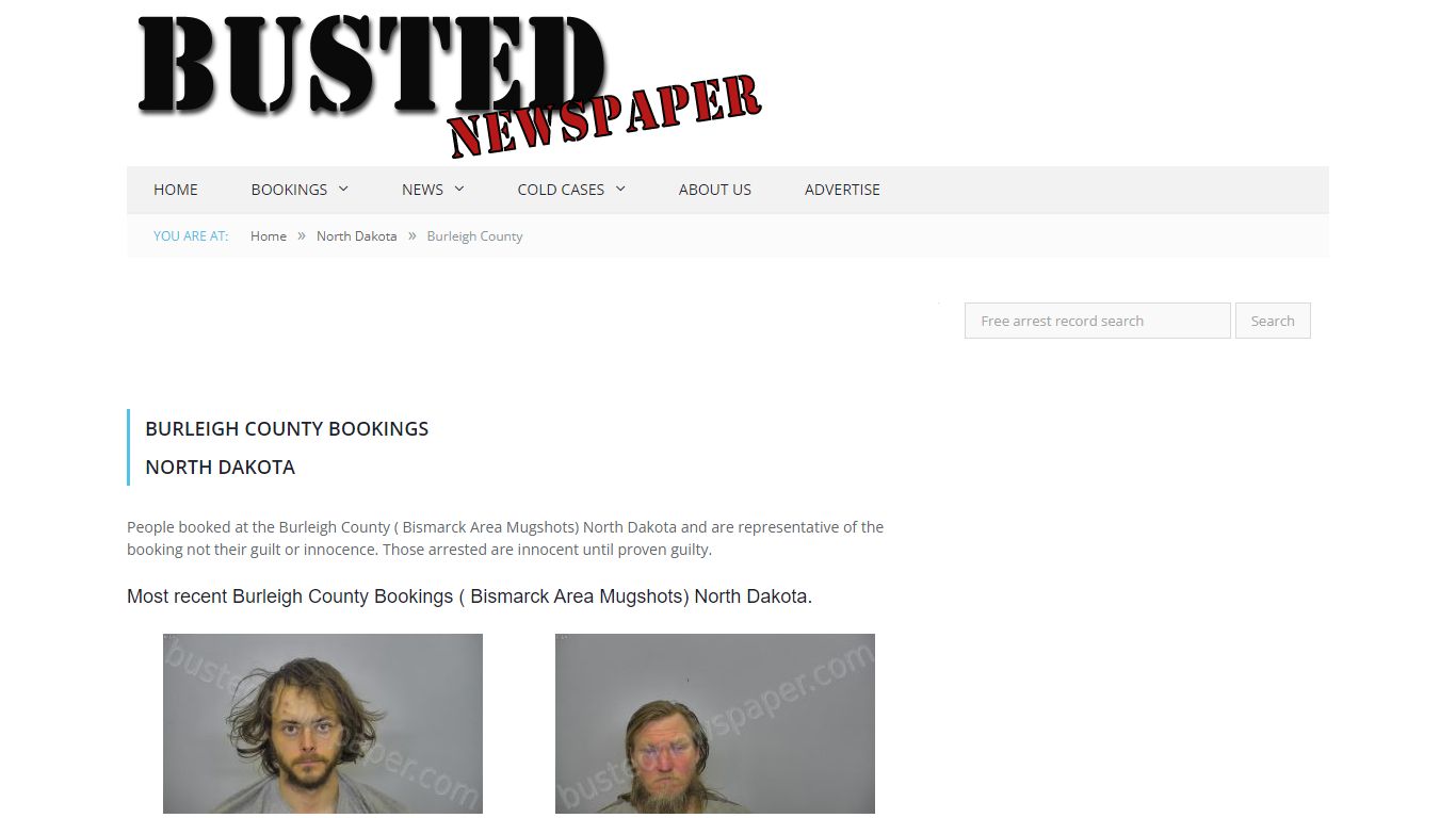 Burleigh County, ND ( Bismarck Area ND ) Mugshots - BUSTEDNEWSPAPER.COM